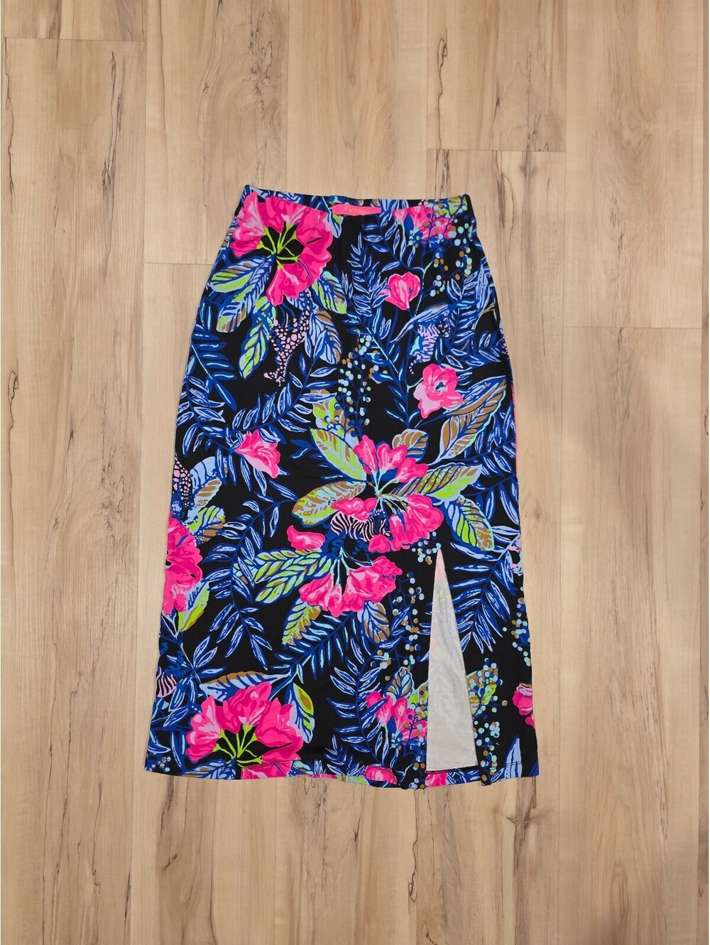 Lilly Pulitzer Floral Midi Skirt with Side Slit XXS